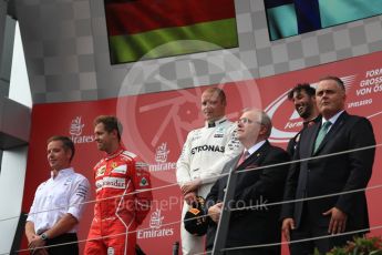 World © Octane Photographic Ltd. Formula 1 - Austria Grand Prix - Sunday - Race - Podium. Valtteri Bottas - Mercedes AMG Petronas F1 W08 EQ Energy+, Sebastian Vettel - Scuderia Ferrari SF70H and Daniel Ricciardo - Red Bull Racing RB13. Red Bull Ring, Spielberg, Austria. Sunday 9th July 2017. Digital Ref: 1876LB1D6157