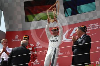 World © Octane Photographic Ltd. Formula 1 - Austria Grand Prix - Sunday - Race - Podium. Valtteri Bottas - Mercedes AMG Petronas F1 W08 EQ Energy+. Red Bull Ring, Spielberg, Austria. Sunday 9th July 2017. Digital Ref: 1876LB1D6223