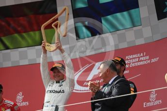 World © Octane Photographic Ltd. Formula 1 - Austria Grand Prix - Sunday - Race - Podium. Valtteri Bottas - Mercedes AMG Petronas F1 W08 EQ Energy+. Red Bull Ring, Spielberg, Austria. Sunday 9th July 2017. Digital Ref: 1876LB1D6230