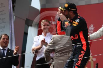 World © Octane Photographic Ltd. Formula 1 - Austria Grand Prix - Sunday - Race - Podium. Daniel Ricciardo - Red Bull Racing RB13. Red Bull Ring, Spielberg, Austria. Sunday 9th July 2017. Digital Ref: 1876LB1D6275