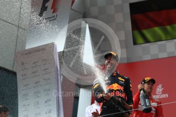 World © Octane Photographic Ltd. Formula 1 - Austria Grand Prix - Sunday - Race - Podium. Daniel Ricciardo - Red Bull Racing RB13. Red Bull Ring, Spielberg, Austria. Sunday 9th July 2017. Digital Ref: 1876LB1D6349