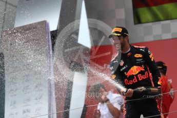 World © Octane Photographic Ltd. Formula 1 - Austria Grand Prix - Sunday - Race - Podium. Daniel Ricciardo - Red Bull Racing RB13. Red Bull Ring, Spielberg, Austria. Sunday 9th July 2017. Digital Ref: 1876LB1D6376