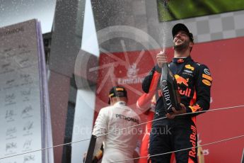 World © Octane Photographic Ltd. Formula 1 - Austria Grand Prix - Sunday - Race - Podium. Daniel Ricciardo - Red Bull Racing RB13. Red Bull Ring, Spielberg, Austria. Sunday 9th July 2017. Digital Ref: 1876LB1D6388