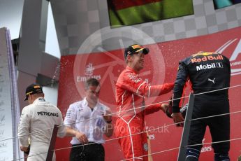 World © Octane Photographic Ltd. Formula 1 - Austria Grand Prix - Sunday - Race - Podium. Valtteri Bottas - Mercedes AMG Petronas F1 W08 EQ Energy+, Sebastian Vettel - Scuderia Ferrari SF70H and Daniel Ricciardo - Red Bull Racing RB13. Red Bull Ring, Spielberg, Austria. Sunday 9th July 2017. Digital Ref: 1876LB1D6403