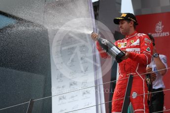 World © Octane Photographic Ltd. Formula 1 - Austria Grand Prix - Sunday - Race - Podium. Sebastian Vettel - Scuderia Ferrari SF70H. Red Bull Ring, Spielberg, Austria. Sunday 9th July 2017. Digital Ref: 1876LB1D6447