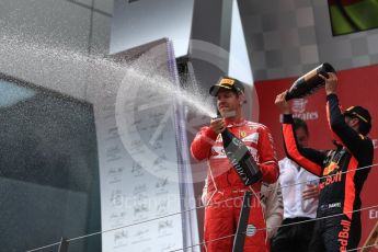 World © Octane Photographic Ltd. Formula 1 - Austria Grand Prix - Sunday - Race - Podium. Sebastian Vettel - Scuderia Ferrari SF70H. Red Bull Ring, Spielberg, Austria. Sunday 9th July 2017. Digital Ref: 1876LB1D6451