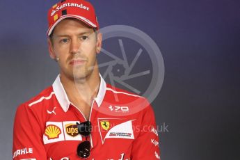 World © Octane Photographic Ltd. Formula 1 - Austria Grand Prix - Thursday - FIA Drivers Press Conference, Part 1. Sebastian Vettel - Scuderia Ferrari. Red Bull Ring, Spielberg, Austria. Thursday 6th July 2017. Digital Ref: 1860LB1D9177
