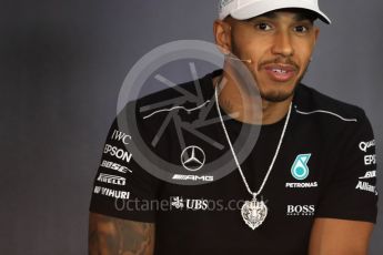 World © Octane Photographic Ltd. Formula 1 - Austria Grand Prix - Thursday –FIA Drivers Press Conference, Part 1. Lewis Hamilton - Mercedes AMG Petronas F1 team. Red Bull Ring, Spielberg, Austria. Thursday 6th July 2017. Digital Ref: 1860LB1D9183