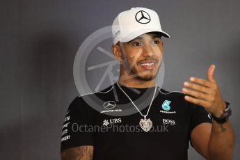 World © Octane Photographic Ltd. Formula 1 - Austria Grand Prix - Thursday –FIA Drivers Press Conference, Part 1. Lewis Hamilton - Mercedes AMG Petronas F1 team. Red Bull Ring, Spielberg, Austria. Thursday 6th July 2017. Digital Ref: 1860LB1D9197