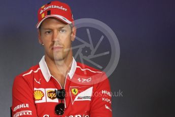 World © Octane Photographic Ltd. Formula 1 - Austria Grand Prix - Thursday - FIA Drivers Press Conference, Part 1. Sebastian Vettel - Scuderia Ferrari. Red Bull Ring, Spielberg, Austria. Thursday 6th July 2017. Digital Ref: 1860LB1D9214