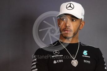 World © Octane Photographic Ltd. Formula 1 - Austria Grand Prix - Thursday –FIA Drivers Press Conference, Part 1. Lewis Hamilton - Mercedes AMG Petronas F1 team. Red Bull Ring, Spielberg, Austria. Thursday 6th July 2017. Digital Ref: 1860LB1D9266