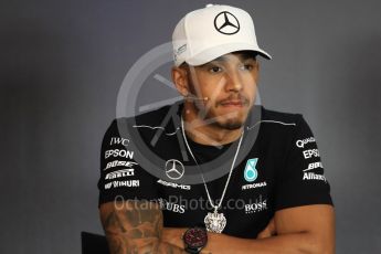 World © Octane Photographic Ltd. Formula 1 - Austria Grand Prix - Thursday –FIA Drivers Press Conference, Part 1. Lewis Hamilton - Mercedes AMG Petronas F1 team. Red Bull Ring, Spielberg, Austria. Thursday 6th July 2017. Digital Ref: 1860LB1D9287