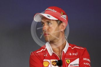 World © Octane Photographic Ltd. Formula 1 - Austria Grand Prix - Thursday - FIA Drivers Press Conference, Part 1. Sebastian Vettel - Scuderia Ferrari. Red Bull Ring, Spielberg, Austria. Thursday 6th July 2017. Digital Ref: 1860LB1D9331