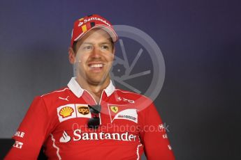 World © Octane Photographic Ltd. Formula 1 - Austria Grand Prix - Thursday - FIA Drivers Press Conference, Part 1. Sebastian Vettel - Scuderia Ferrari. Red Bull Ring, Spielberg, Austria. Thursday 6th July 2017. Digital Ref: 1860LB1D9351