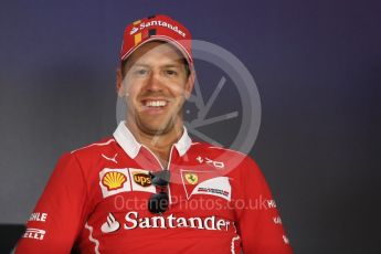 World © Octane Photographic Ltd. Formula 1 - Austria Grand Prix - Thursday - FIA Drivers Press Conference, Part 1. Sebastian Vettel - Scuderia Ferrari. Red Bull Ring, Spielberg, Austria. Thursday 6th July 2017. Digital Ref: 1860LB1D9352