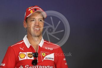 World © Octane Photographic Ltd. Formula 1 - Austria Grand Prix - Thursday - FIA Drivers Press Conference, Part 1. Sebastian Vettel - Scuderia Ferrari. Red Bull Ring, Spielberg, Austria. Thursday 6th July 2017. Digital Ref: 1860LB1D9359