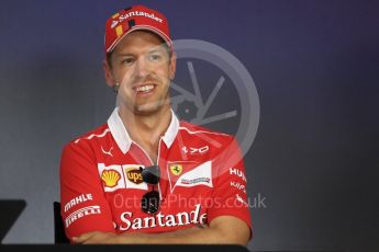 World © Octane Photographic Ltd. Formula 1 - Austria Grand Prix - Thursday - FIA Drivers Press Conference, Part 1. Sebastian Vettel - Scuderia Ferrari. Red Bull Ring, Spielberg, Austria. Thursday 6th July 2017. Digital Ref: 1860LB1D9401