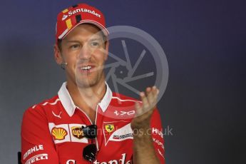 World © Octane Photographic Ltd. Formula 1 - Austria Grand Prix - Thursday - FIA Drivers Press Conference, Part 1. Sebastian Vettel - Scuderia Ferrari. Red Bull Ring, Spielberg, Austria. Thursday 6th July 2017. Digital Ref: 1860LB1D9410
