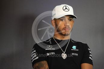 World © Octane Photographic Ltd. Formula 1 - Austria Grand Prix - Thursday –FIA Drivers Press Conference, Part 1. Lewis Hamilton - Mercedes AMG Petronas F1 team. Red Bull Ring, Spielberg, Austria. Thursday 6th July 2017. Digital Ref: 1860LB1D9421