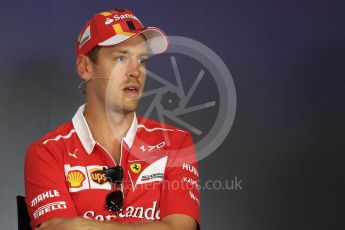 World © Octane Photographic Ltd. Formula 1 - Austria Grand Prix - Thursday - FIA Drivers Press Conference, Part 1. Sebastian Vettel - Scuderia Ferrari. Red Bull Ring, Spielberg, Austria. Thursday 6th July 2017. Digital Ref: 1860LB1D9506