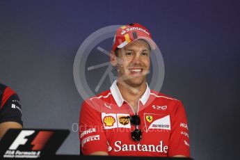 World © Octane Photographic Ltd. Formula 1 - Austria Grand Prix - Thursday - FIA Drivers Press Conference, Part 1. Sebastian Vettel - Scuderia Ferrari. Red Bull Ring, Spielberg, Austria. Thursday 6th July 2017. Digital Ref: 1860LB1D9567