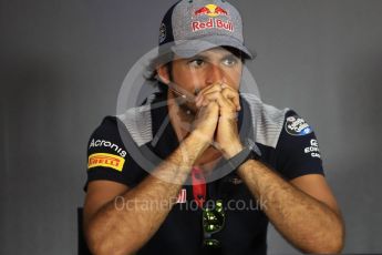 World © Octane Photographic Ltd. Formula 1 - Austria Grand Prix - Thursday - FIA Drivers Press Conference, Part 2. Carlos Sainz - Scuderia Toro Rosso. Red Bull Ring, Spielberg, Austria. Thursday 6th July 2017. Digital Ref: 1860LB1D9666