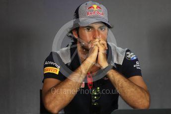 World © Octane Photographic Ltd. Formula 1 - Austria Grand Prix - Thursday - FIA Drivers Press Conference, Part 2. Carlos Sainz - Scuderia Toro Rosso. Red Bull Ring, Spielberg, Austria. Thursday 6th July 2017. Digital Ref: 1860LB1D9669