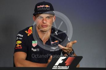 World © Octane Photographic Ltd. Formula 1 - Austria Grand Prix - Thursday - FIA Drivers Press Conference, Part 2. Max Verstappen - Red Bull Racing. Red Bull Ring, Spielberg, Austria. Thursday 6th July 2017. Digital Ref: 1860LB1D9772