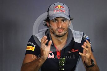 World © Octane Photographic Ltd. Formula 1 - Austria Grand Prix - Thursday - FIA Drivers Press Conference, Part 2. Carlos Sainz - Scuderia Toro Rosso. Red Bull Ring, Spielberg, Austria. Thursday 6th July 2017. Digital Ref: 1860LB1D9809