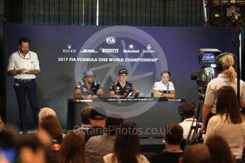 World © Octane Photographic Ltd. Formula 1 - Austria Grand Prix - Thursday - FIA Drivers Press Conference, Part 2. Felipe Massa - Williams Martini Racing, Carlos Sainz - Scuderia Toro Rosso and Max Verstappen - Red Bull Racing. Red Bull Ring, Spielberg, Austria. Thursday 6th July 2017. Digital Ref: 1860LB2D4559