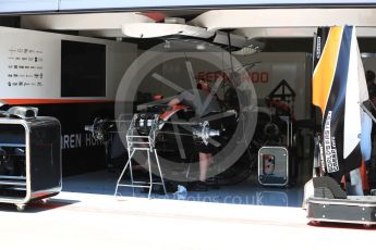 World © Octane Photographic Ltd. Formula 1 - Austria Grand Prix - Thursday - Pit Lane. McLaren Honda MCL32. Red Bull Ring, Spielberg, Austria. Thursday 6th July 2017. Digital Ref: 1861LB1D9024