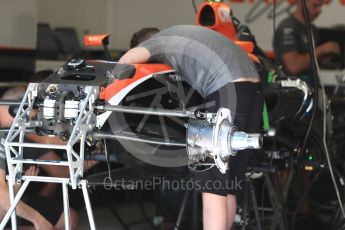 World © Octane Photographic Ltd. Formula 1 - Austria Grand Prix - Thursday - Pit Lane. McLaren Honda MCL32. Red Bull Ring, Spielberg, Austria. Thursday 6th July 2017. Digital Ref: 1861LB1D9042