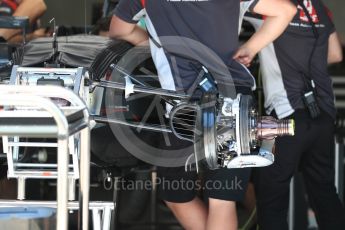 World © Octane Photographic Ltd. Formula 1 - Austria Grand Prix - Thursday - Pit Lane. Haas F1 Team VF-17. Red Bull Ring, Spielberg, Austria. Thursday 6th July 2017. Digital Ref: 1861LB1D9088