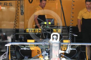 World © Octane Photographic Ltd. Formula 1 - Austria Grand Prix - Thursday - Pit Lane. Renault Sport F1 Team R.S.17. Red Bull Ring, Spielberg, Austria. Thursday 6th July 2017. Digital Ref: 1861LB1D9129