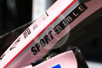 World © Octane Photographic Ltd. Formula 1 - Austria Grand Prix - Thursday - Pit Lane. Sahara Force India VJM10. Red Bull Ring, Spielberg, Austria. Thursday 6th July 2017. Digital Ref: 1861LB2D4238