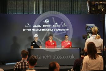 World © Octane Photographic Ltd. FIA Formula 2 (F2) - Qualifying Press conference. Charles Leclerc - Prema Racing (Pole), Sergio Sette Camara – MP Motorsport (2nd) and , Antonio Fuoco – Prema Racing (3rd). Red Bull Ring - Spielberg - Austria. Sunday 14th May 2017. Digital Ref: 1865LB2D5796
