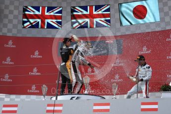 World © Octane Photographic Ltd. Formula 1 - Austria Grand Prix - Saturday - GP3 Race 1. George Russell - ART Grand Prix, Jack Aitken - ART Grand Prix and Nirei Fukuzumi - ART Grand Prix. Red Bull Ring, Spielberg, Austria. Saturday 8th July 2017. Digital Ref: 1870LB1D3628
