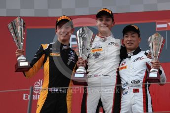 World © Octane Photographic Ltd. Formula 1 - Austria Grand Prix - Saturday - GP3 Race 1. George Russell - ART Grand Prix, Jack Aitken - ART Grand Prix and Nirei Fukuzumi - ART Grand Prix. Red Bull Ring, Spielberg, Austria. Saturday 8th July 2017. Digital Ref: 1870LB1D3689