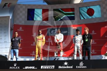 World © Octane Photographic Ltd. GP3 - Race 2. Raoul Hyman - Campos Racing, Guiliano Alsei – Trident and Nirei Fukuzumi - ART Grand Prix. Red Bull Ring, Spielberg, Austria. Sunday 9th July 2017. Digital Ref: 1871LB1D3929