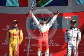 World © Octane Photographic Ltd. GP3 - Race 2. Raoul Hyman - Campos Racing, Guiliano Alsei – Trident and Nirei Fukuzumi - ART Grand Prix. Red Bull Ring, Spielberg, Austria. Sunday 9th July 2017. Digital Ref: 1871LB1D3966