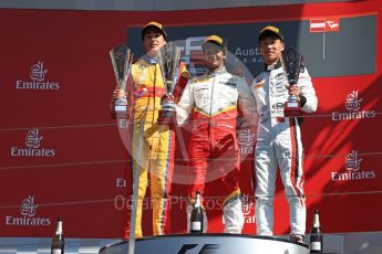 World © Octane Photographic Ltd. GP3 - Race 2. Raoul Hyman - Campos Racing, Guiliano Alsei – Trident and Nirei Fukuzumi - ART Grand Prix. Red Bull Ring, Spielberg, Austria. Sunday 9th July 2017. Digital Ref: 1871LB1D4017