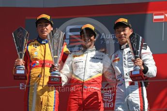 World © Octane Photographic Ltd. GP3 - Race 2. Raoul Hyman - Campos Racing, Guiliano Alsei – Trident and Nirei Fukuzumi - ART Grand Prix. Red Bull Ring, Spielberg, Austria. Sunday 9th July 2017. Digital Ref: 1871LB1D4027