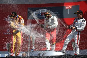 World © Octane Photographic Ltd. GP3 - Race 2. Raoul Hyman - Campos Racing, Guiliano Alsei – Trident and Nirei Fukuzumi - ART Grand Prix. Red Bull Ring, Spielberg, Austria. Sunday 9th July 2017. Digital Ref: 1871LB1D4049