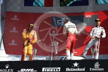 World © Octane Photographic Ltd. GP3 - Race 2. Raoul Hyman - Campos Racing, Guiliano Alsei – Trident and Nirei Fukuzumi - ART Grand Prix. Red Bull Ring, Spielberg, Austria. Sunday 9th July 2017. Digital Ref: 1871LB1D4057