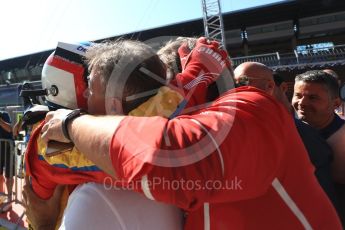 World © Octane Photographic Ltd. GP3 - Race 2. Guiliano Alsei – Trident and dad Jean Alesi. Red Bull Ring, Spielberg, Austria. Sunday 9th July 2017. Digital Ref: 1871LB2D6451