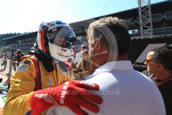 World © Octane Photographic Ltd. GP3 - Race 2. Guiliano Alsei – Trident and dad Jean Alesi. Red Bull Ring, Spielberg, Austria. Sunday 9th July 2017. Digital Ref: 1871LB2D6492