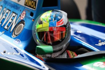 World © Octane Photographic Ltd. Formula 1 - Belgian Grand Prix - Sunday Demo Laps. Mick Schumacher driving his father's (Michael Schumacher) 1st championship winning Benetton Ford B194 on the 25th Anniversary of his 1st win. Circuit de Francorchamps, Belgium. Sunday 27th August 2017. Digital Ref:1932LB1D8104