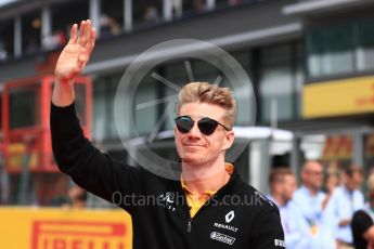 World © Octane Photographic Ltd. Formula 1 - Belgian Grand Prix - Drivers’ Parade. Nico Hulkenberg - Renault Sport F1 Team R.S.17. Circuit de Francorchamps, Belgium. Sunday 27th August 2017. Digital Ref:1932LB1D8166