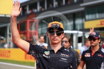 World © Octane Photographic Ltd. Formula 1 - Belgian Grand Prix - Drivers’ Parade. Max Verstappen - Red Bull Racing RB13. Circuit de Spa Francorchamps, Belgium. Sunday 27th August 2017. Digital Ref:1932LB1D8186