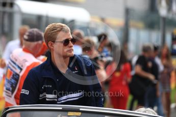 World © Octane Photographic Ltd. Formula 1 - Belgian Grand Prix - Drivers’ Parade. Marcus Ericsson – Sauber F1 Team C36. Circuit de Francorchamps, Belgium. Sunday 27th August 2017. Digital Ref:1932LB1D8288